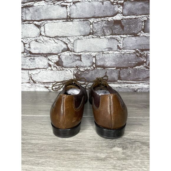 G.H. Bass Tailored Brown Leather Wingtip Lace Oxfords Shoes Women’s 7.5M US/38EU - Picture 4 of 16